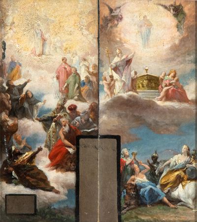 Bozzetto Pittorico per la Decorazione Parietale di una Chiesa