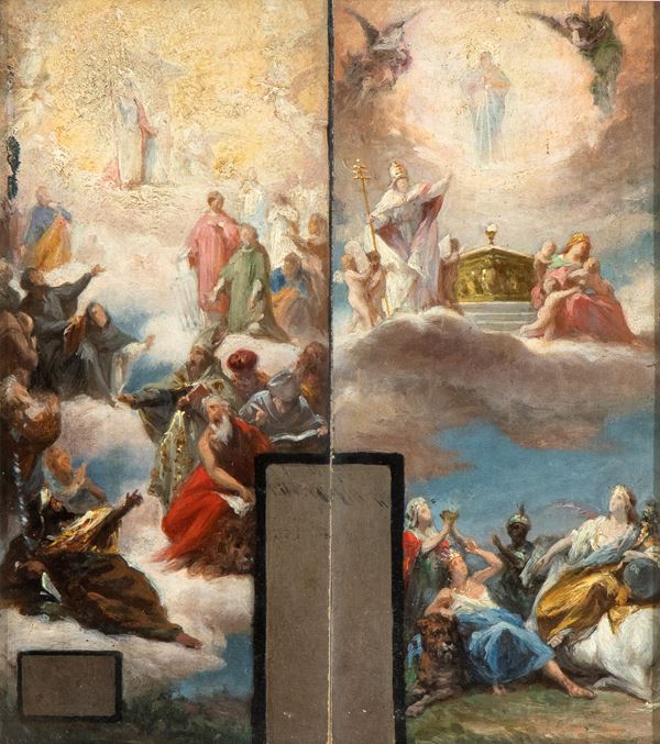 Salvatore Nobili - Bozzetto pittorico per la decorazione parietale di una chiesa