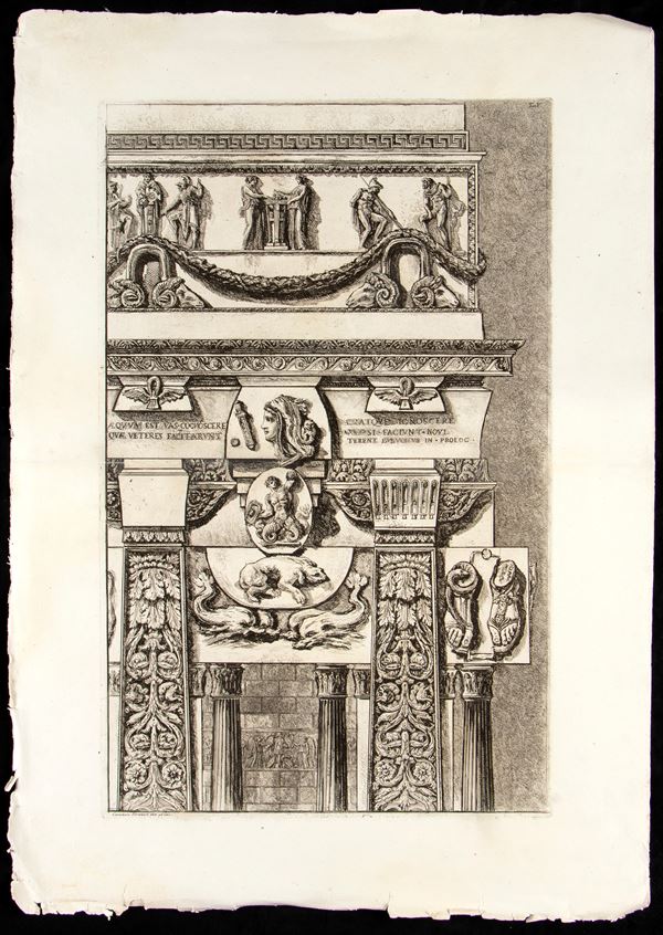 Giovanni Battista Piranesi - Architectural capriccio from "Observations"