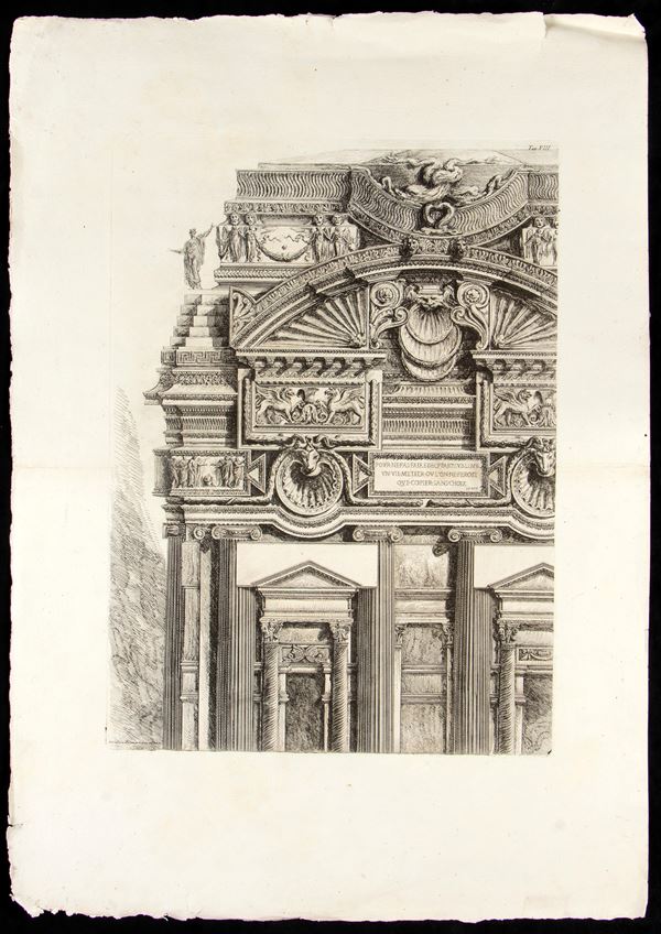 Giovanni Battista Piranesi - Architectural capriccio from "Observations"