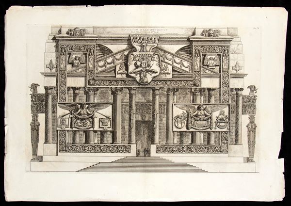 Giovanni Battista Piranesi - Architectural capriccio from "Observations"