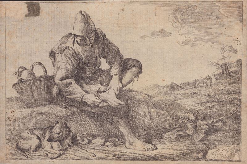 Jan Miel - Contadino che Estrae la Spina del Piede