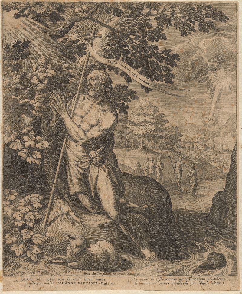Jan (johannes) Sadeler - Giovanni Battista nel Deserto