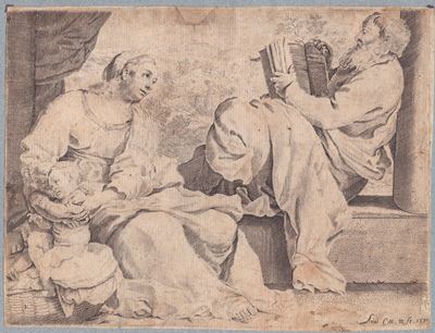 La Sacra Famiglia con San Giovanni Battista