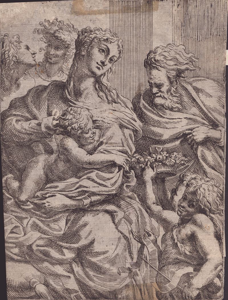 Girolamo Francesco Maria Mazzola Detto il Parmigianino - Madonna Col Bambino, San Giuseppe e San ...