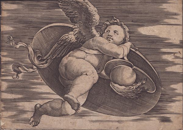 Agostino Veneziano detto Agostino dei Musi - Eros