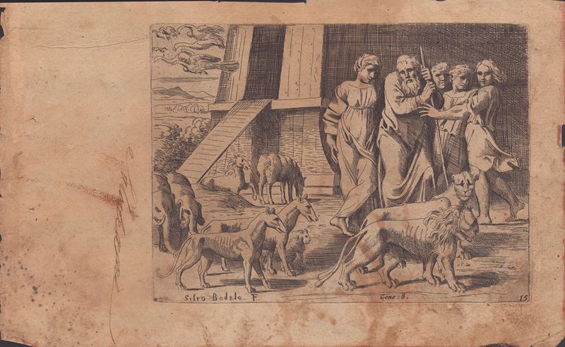 Sisto Badalocchio - Noè con la Sua Famiglia e gli Animali Lasciano L'arca
