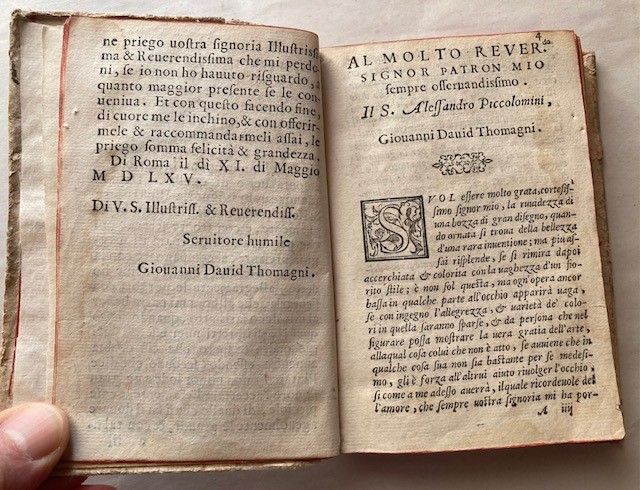 Thomagni, Giovanni David. Dell'eccellentia De L'huomo Sopra Quella De la Donna Libri Tre. Composi...