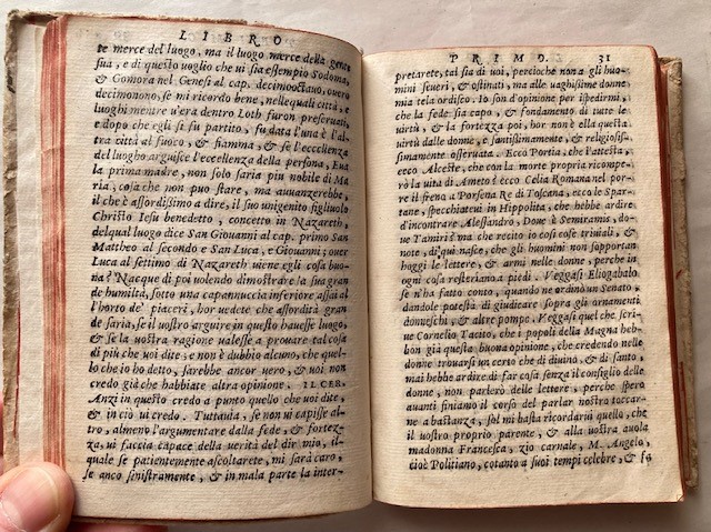 Thomagni, Giovanni David. Dell'eccellentia De L'huomo Sopra Quella De la Donna Libri Tre. Composi...