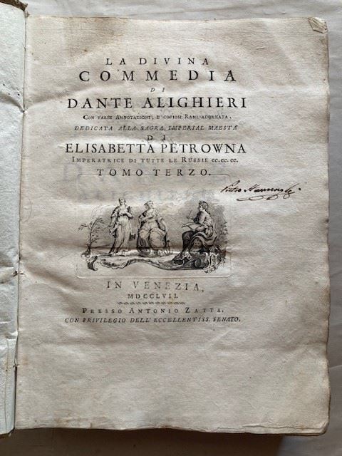 Dante. Opere: una Collezione di Tavole Tratte Da: la Divina Commedia con Varie Annotazioni e Copi...