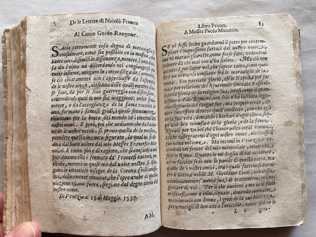 Franco, Niccolò (1515-1570). De le Lettere di Nicolo' Franco, Scritte À Prencipi, Signori, & Ad A...