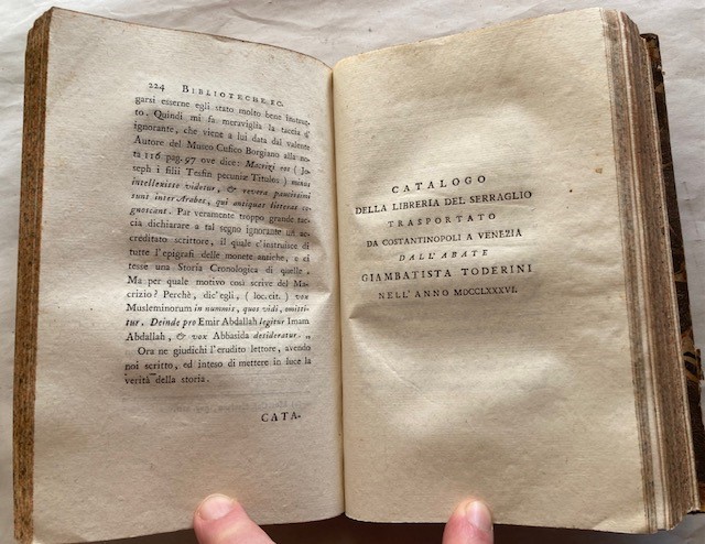 Toderini, Giambattista. Letteratura Turchesca. Venezia: Giacomo Storti, 1787.