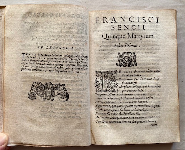 Benci, Francesc. Quinque Martyres. Rome, Ex Typographia Vaticana (colophon: Domenico Basa), 1592