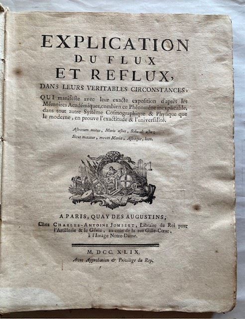 Brancas-villeneuve. A. F. De. Explication Du Flux Et Reflux, Dans Leurs Veritables Circonstances....