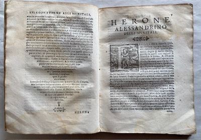 Erone di Alessandria. Spiritali di Herone Alessandrino Ridotti in Lingua Volgare da Alessandro Gi...