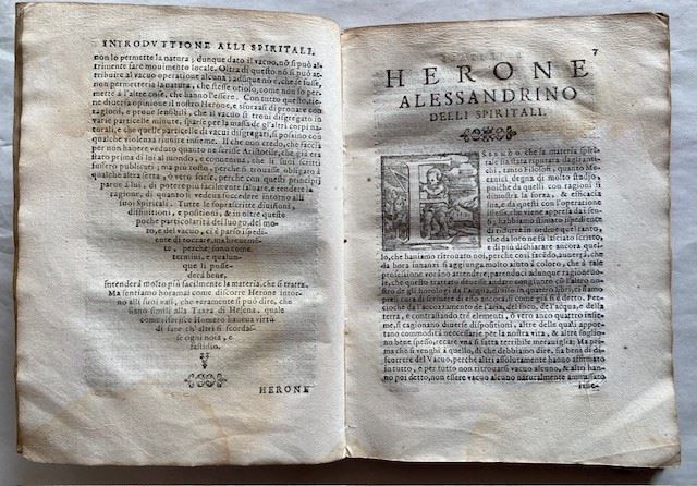 Erone di Alessandria. Spiritali di Herone Alessandrino Ridotti in Lingua Volgare da Alessandro Gi...