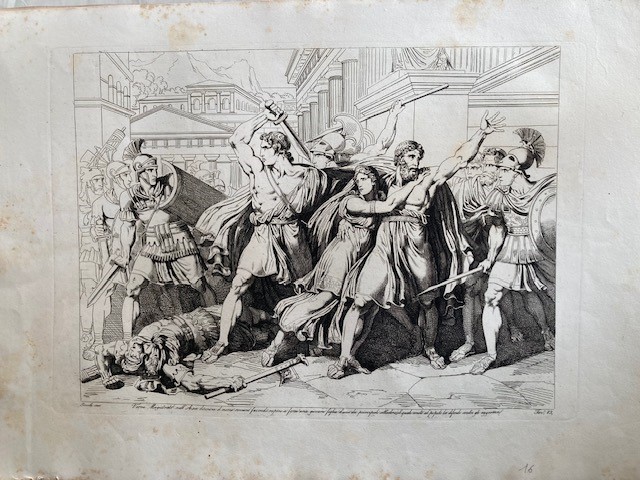 Pinelli, Bartolomeo. Bell'insieme di 45 Grandi Tavole Incise del Pinelli, Tutte Dedicate alla Sto...