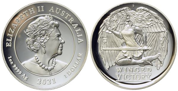 AUSTRALIA. Elisabetta II. Dollaro 2021. Ag (31,34 g; 32,06 mm)  - Auction Modern Coins - Bertolami Fine Art - Casa d'Aste