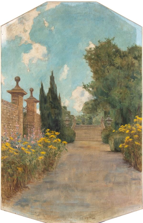 ADOLFO TOMMASI - Blossom avenue of a Tuscany villa