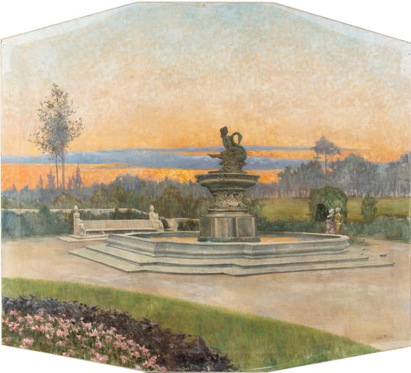 ADOLFO TOMMASI - Tuscan villa at sunset