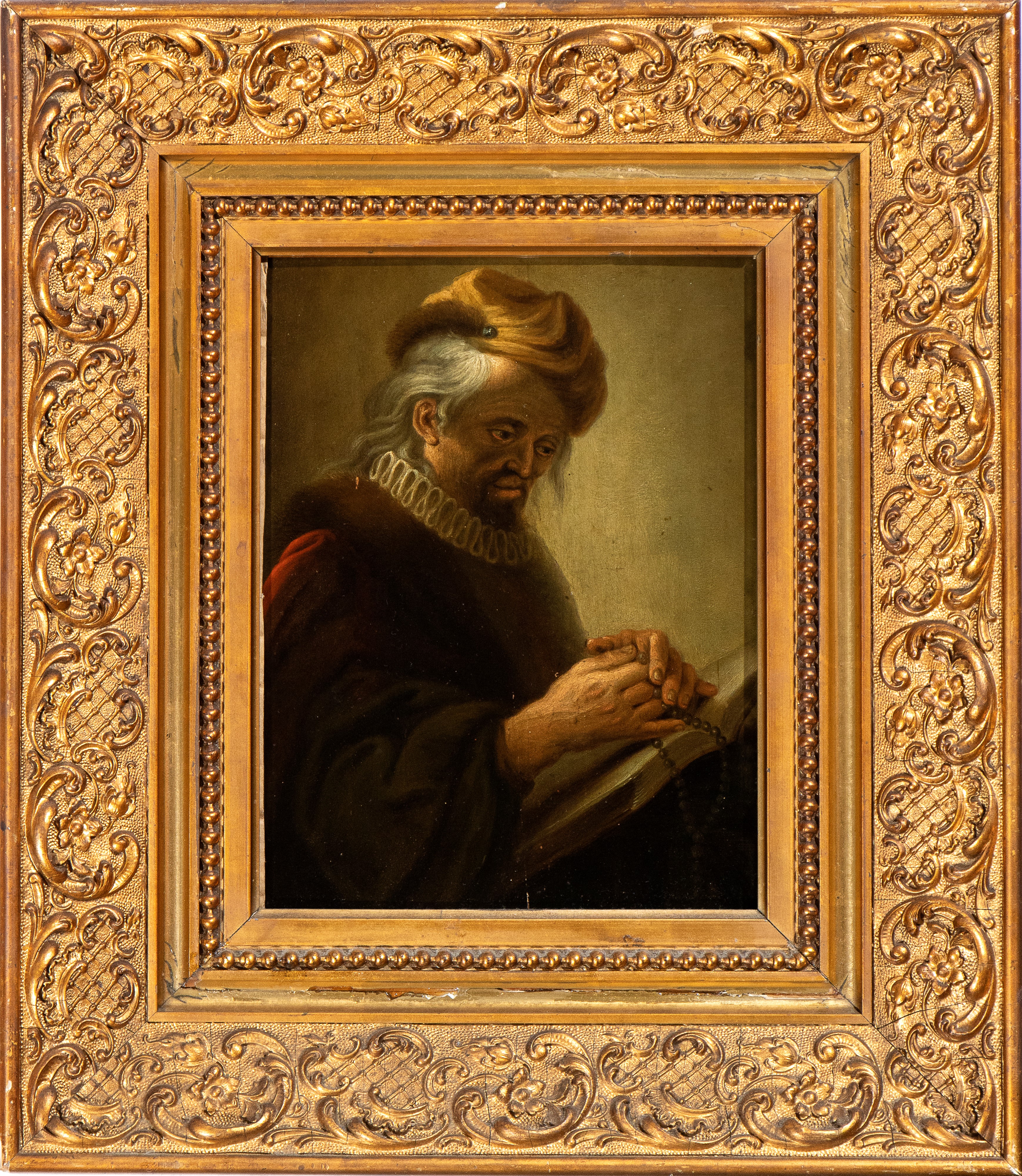 Rembrandt Van Rijn - Profeta con Libro e Turbante