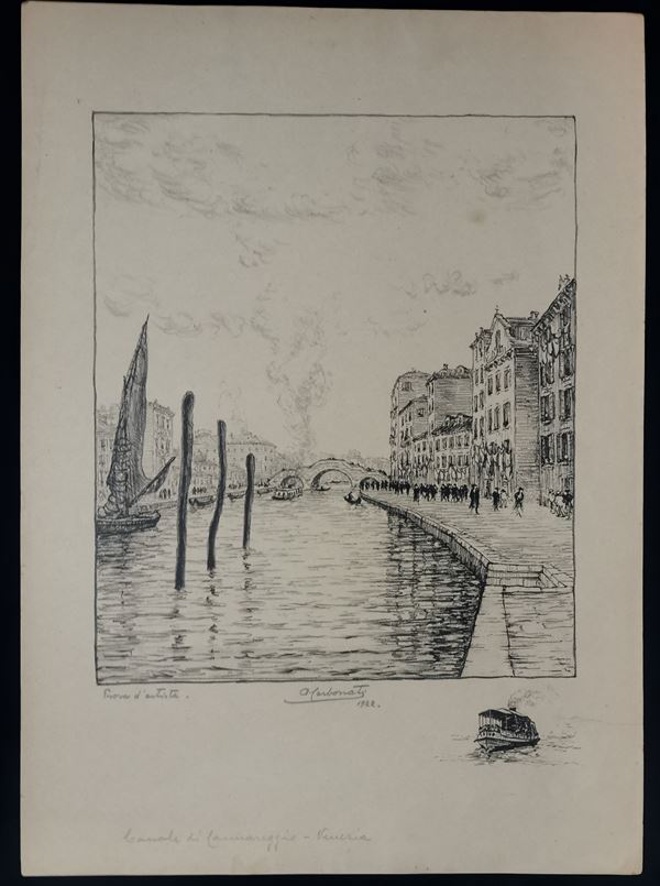Antonio Carbonati - Canale di Cannareggio – Venezia