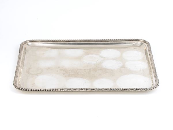 Italian silver tray - 20th century