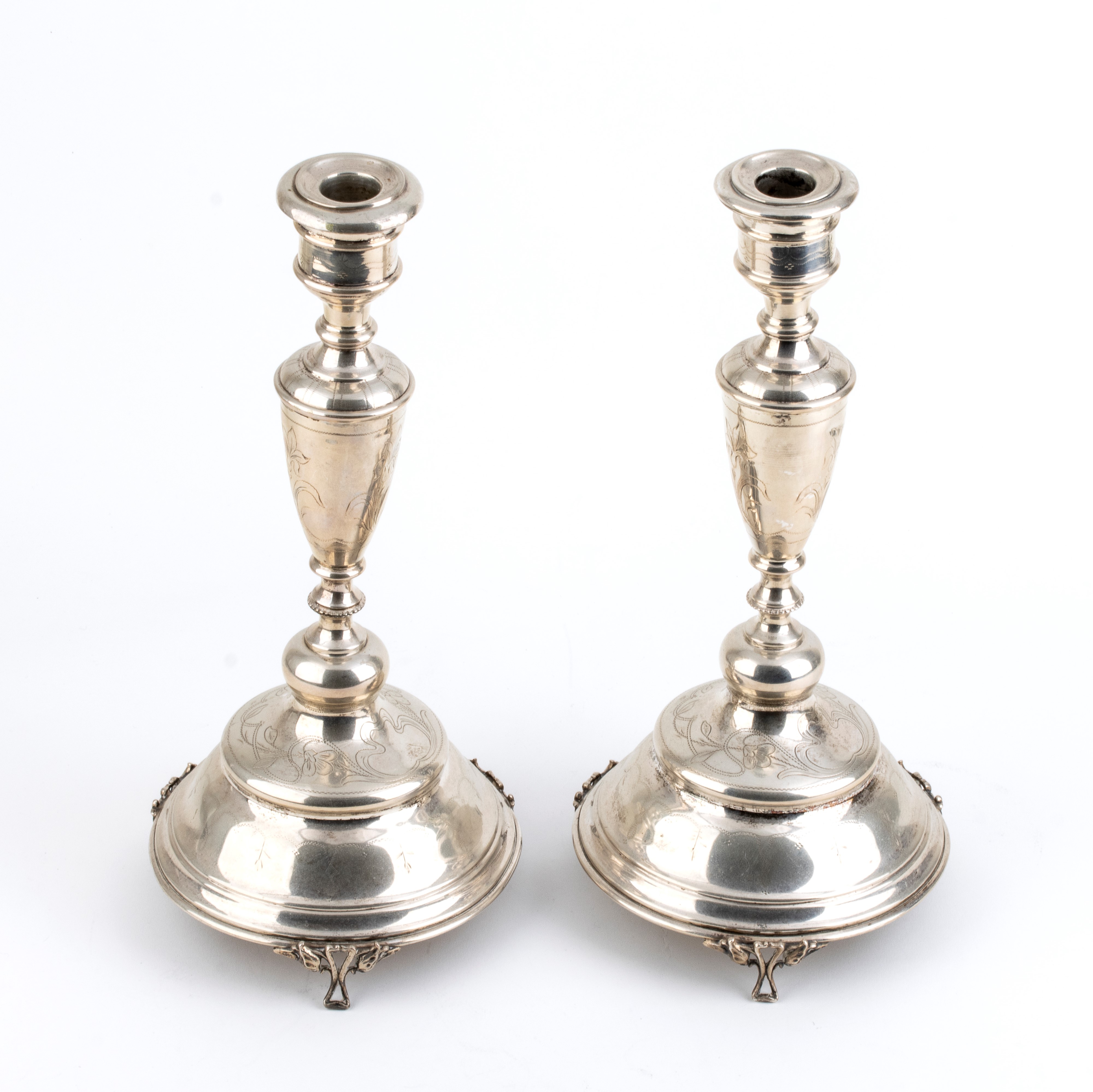 Josef Kurzweil - Coppia di Candelieri Austro-ungheresi in Argento