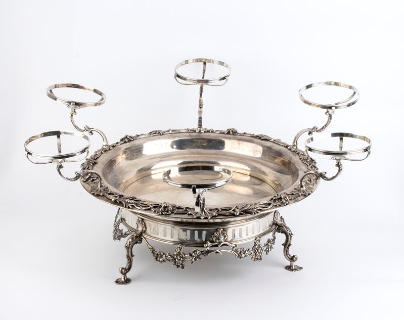 Edward Barnard & Sons Ltd - Centrotavola Vittoriano Inglese in Argento