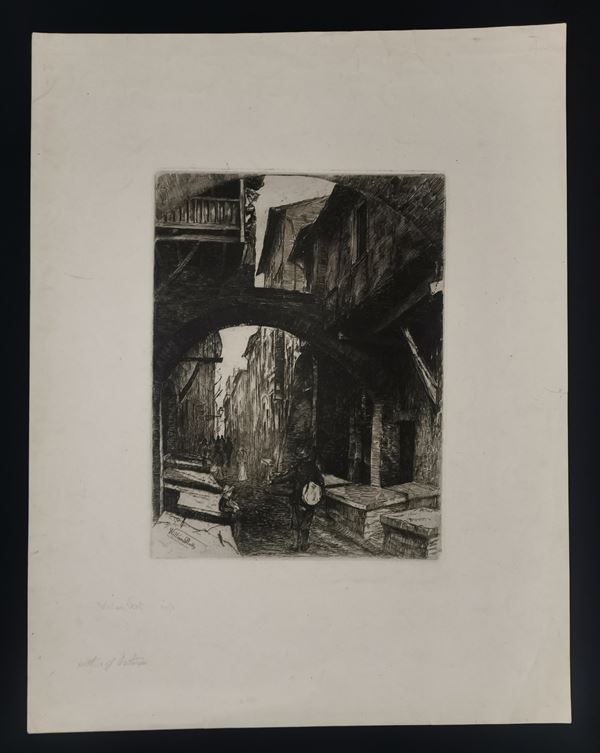 William Scott : Portico of Octavia - Rome  (1880 ca.)  - Auction Old Master and Modern Prints, Matrices, Maps, Photography - Bertolami Fine Art - Casa d'Aste