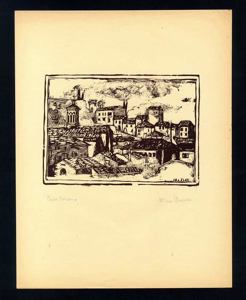 Mino Maccari - Borgo Toscano