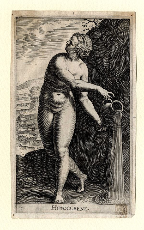 Philip Galle : The nymph Hippocrene  - Auction Old Master and Modern Prints, Matrices, Maps, Photography - Bertolami Fine Art - Casa d'Aste