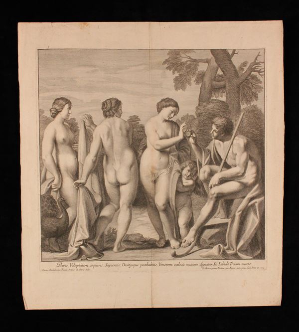 Giovanni Girolamo Frezza : The Judgment of Paris  (1704)  - Auction Old Master and Modern Prints, Matrices, Maps, Photography - Bertolami Fine Art - Casa d'Aste