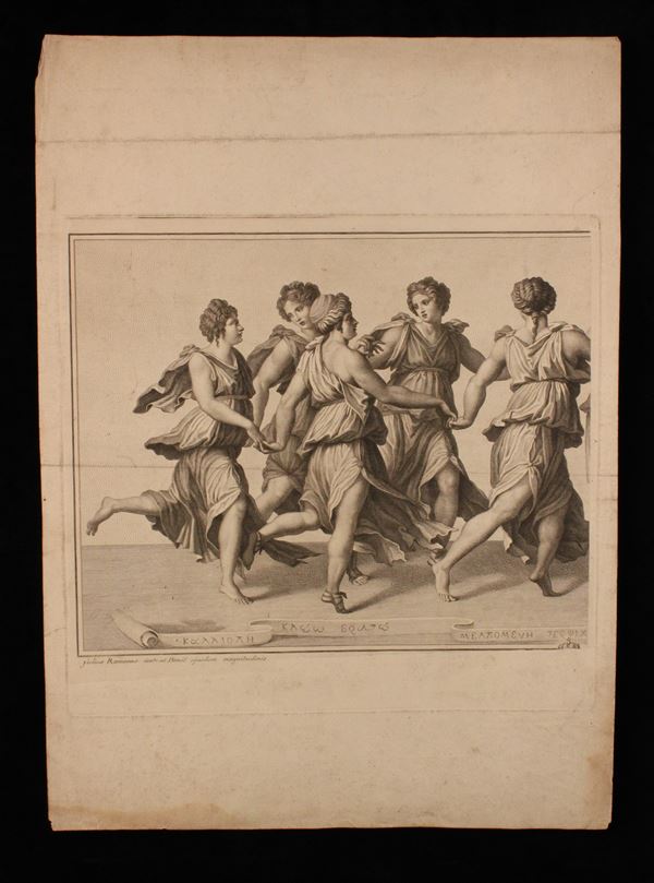 Ferdinando Gregori : The Dance of Apollo with the Muses  (1780 ca.)  - Auction Old Master and Modern Prints, Matrices, Maps, Photography - Bertolami Fine Art - Casa d'Aste