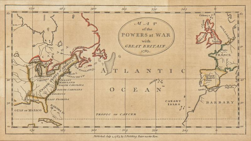 Map Of The Powers At War With Great Britain