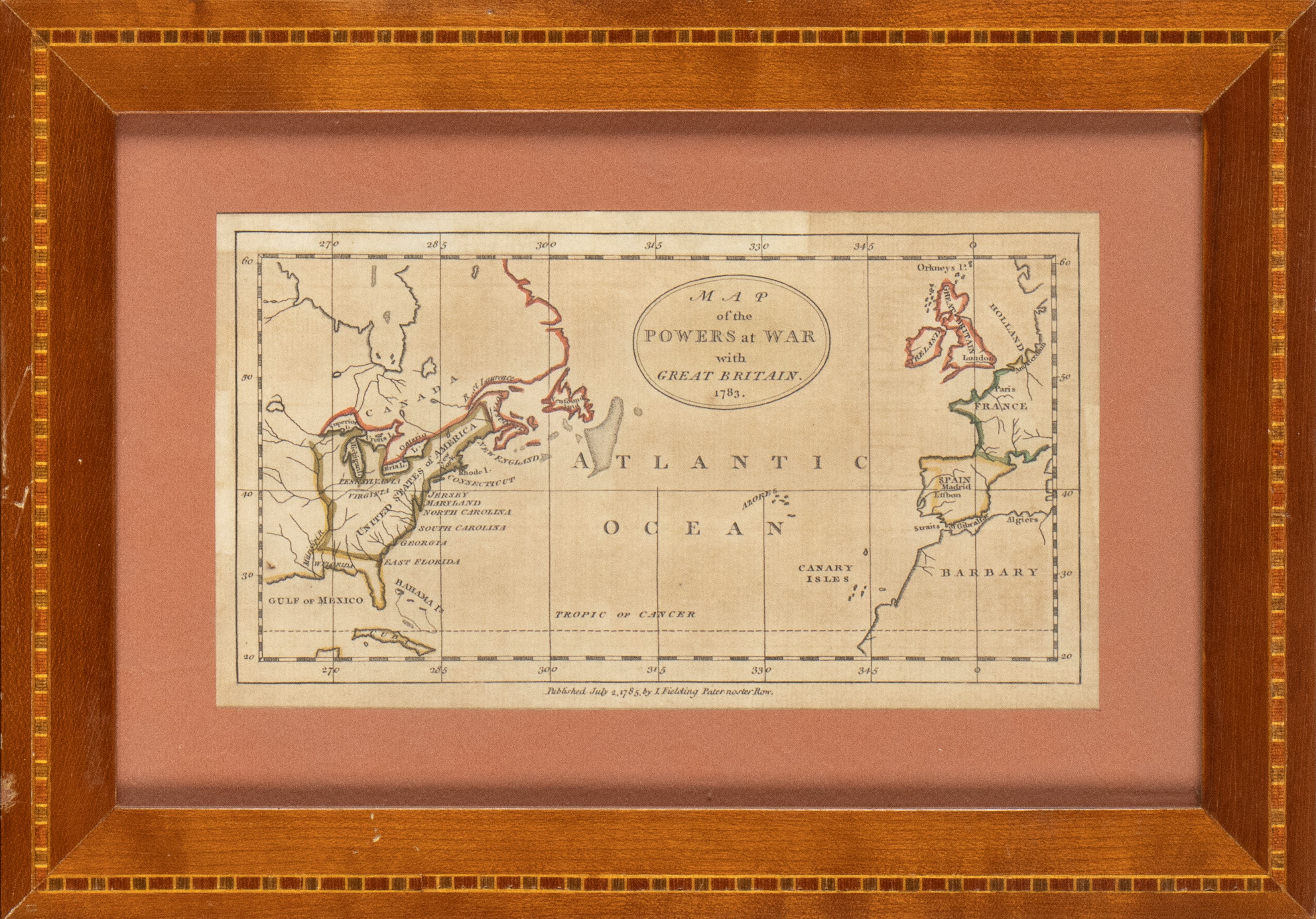 Map Of The Powers At War With Great Britain