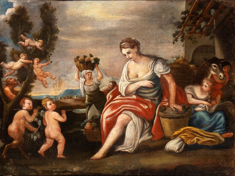 Scuola Napoletana, XVIII Secolo - La Vendemmia