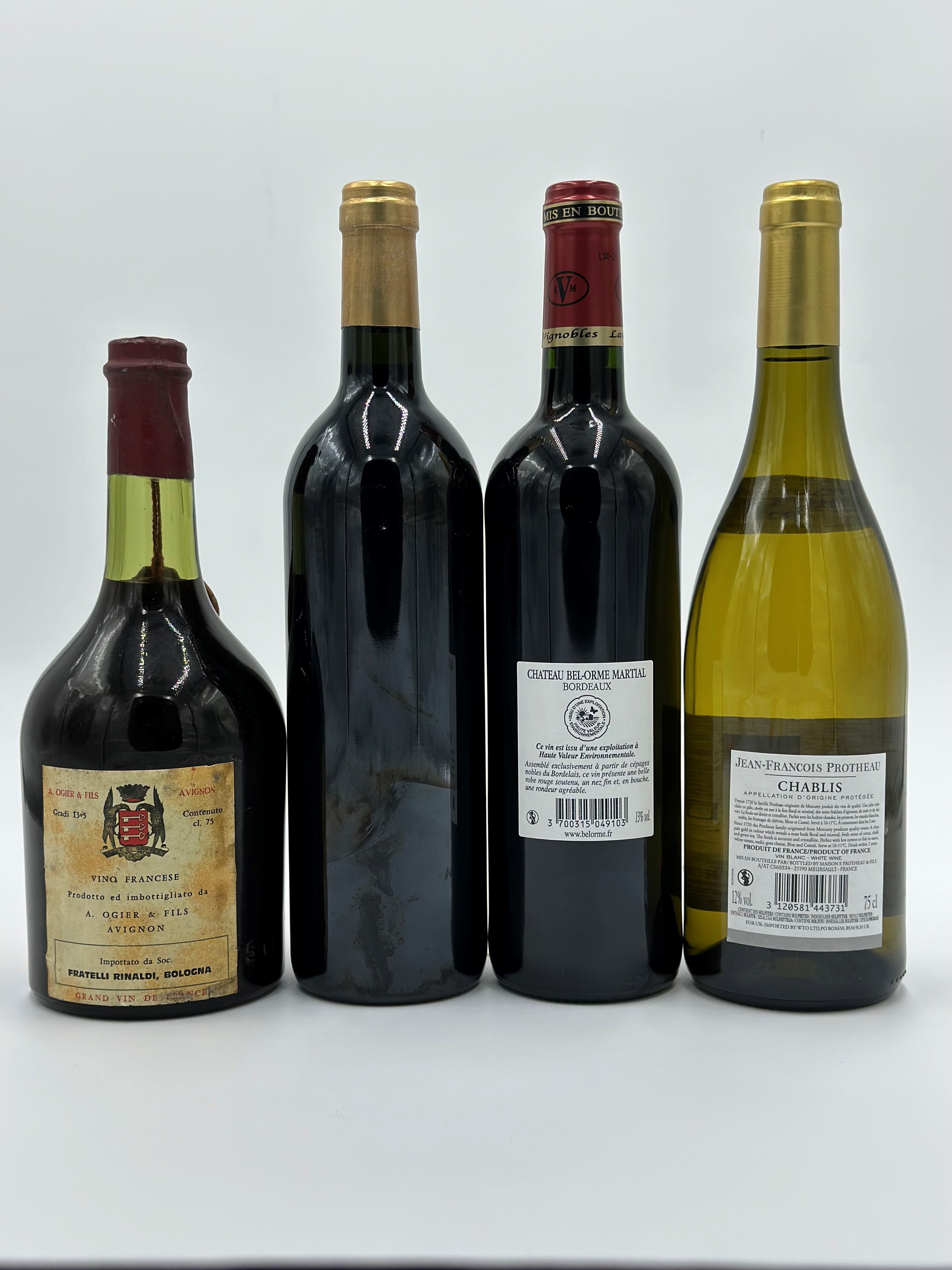 Cotes Du Rhone Hogier & Fils - Château Rauzan Segla Margaux - Château Bel Orme Martial - Chablis ...