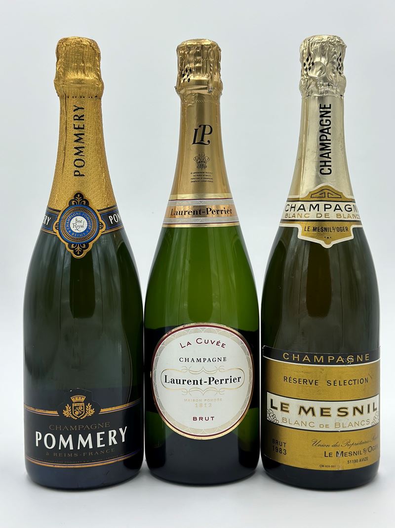 Laurent Perrier la Cuvée - Pommery - le Mesnils Oger Blanc De Blancs