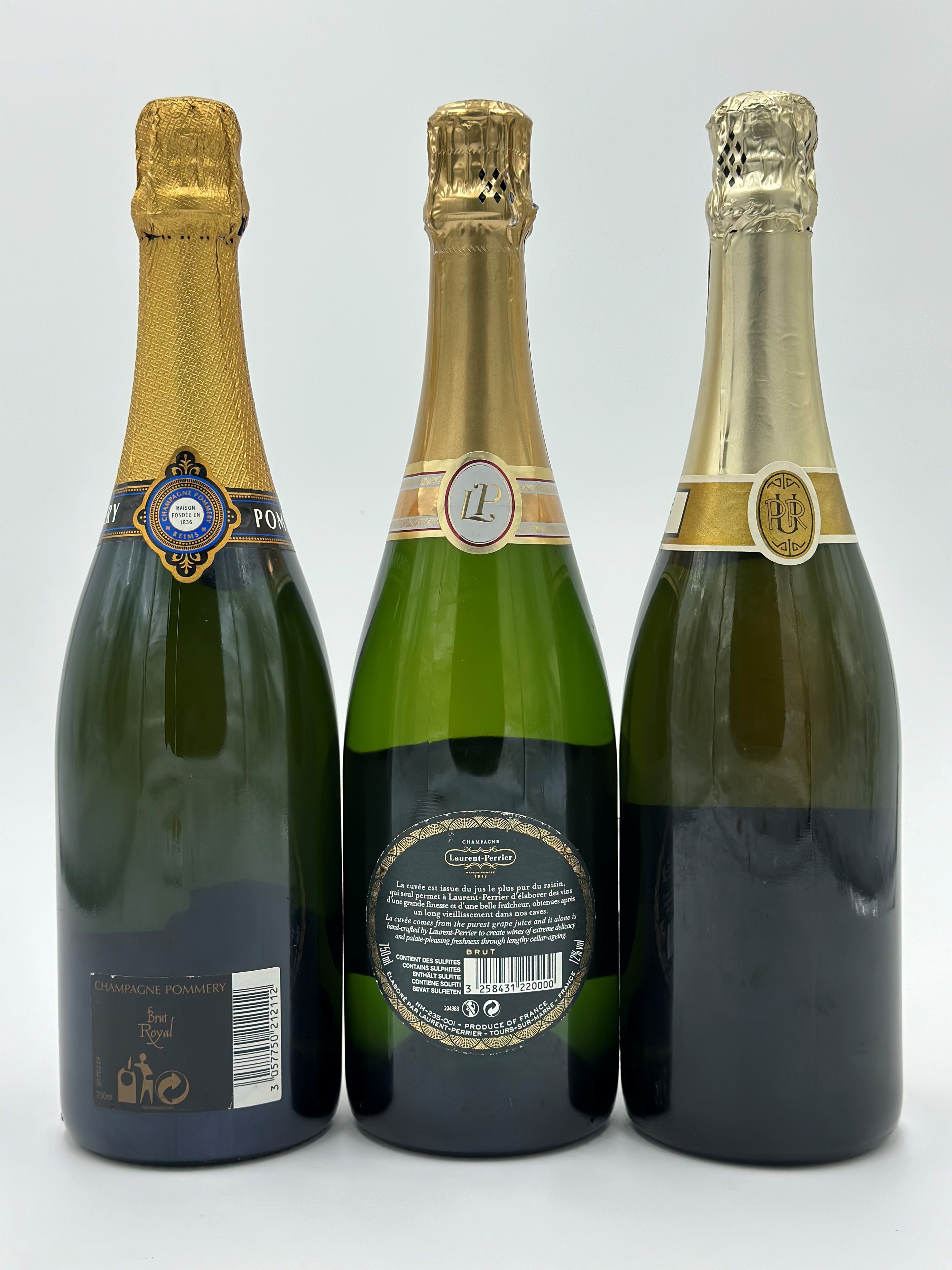 Laurent Perrier la Cuvée - Pommery - le Mesnils Oger Blanc De Blancs