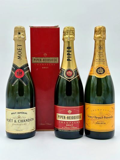 Moët & Chandon Brut Impérial - Veuve Clicquot Brut - Piper Heidsieck Cuvée Brut