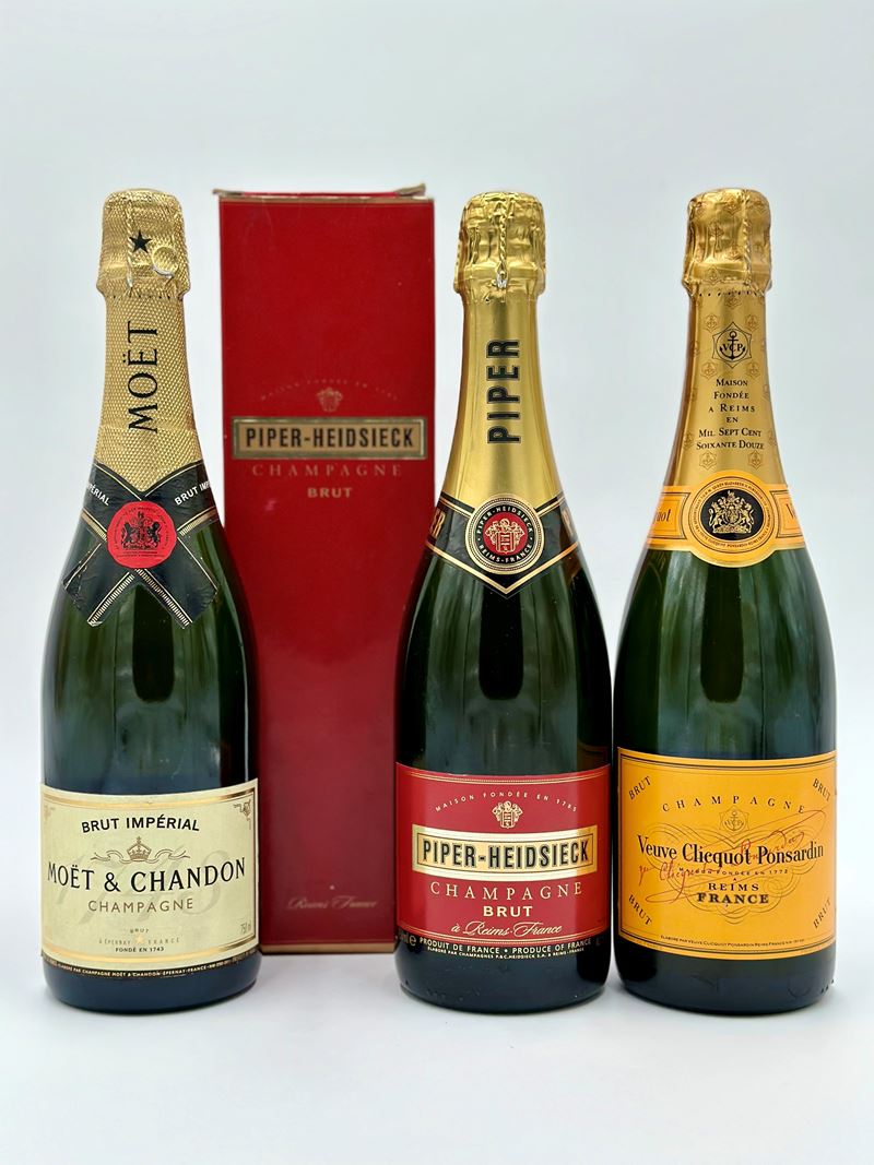 Moët & Chandon Brut Impérial - Veuve Clicquot Brut - Piper Heidsieck Cuvée Brut