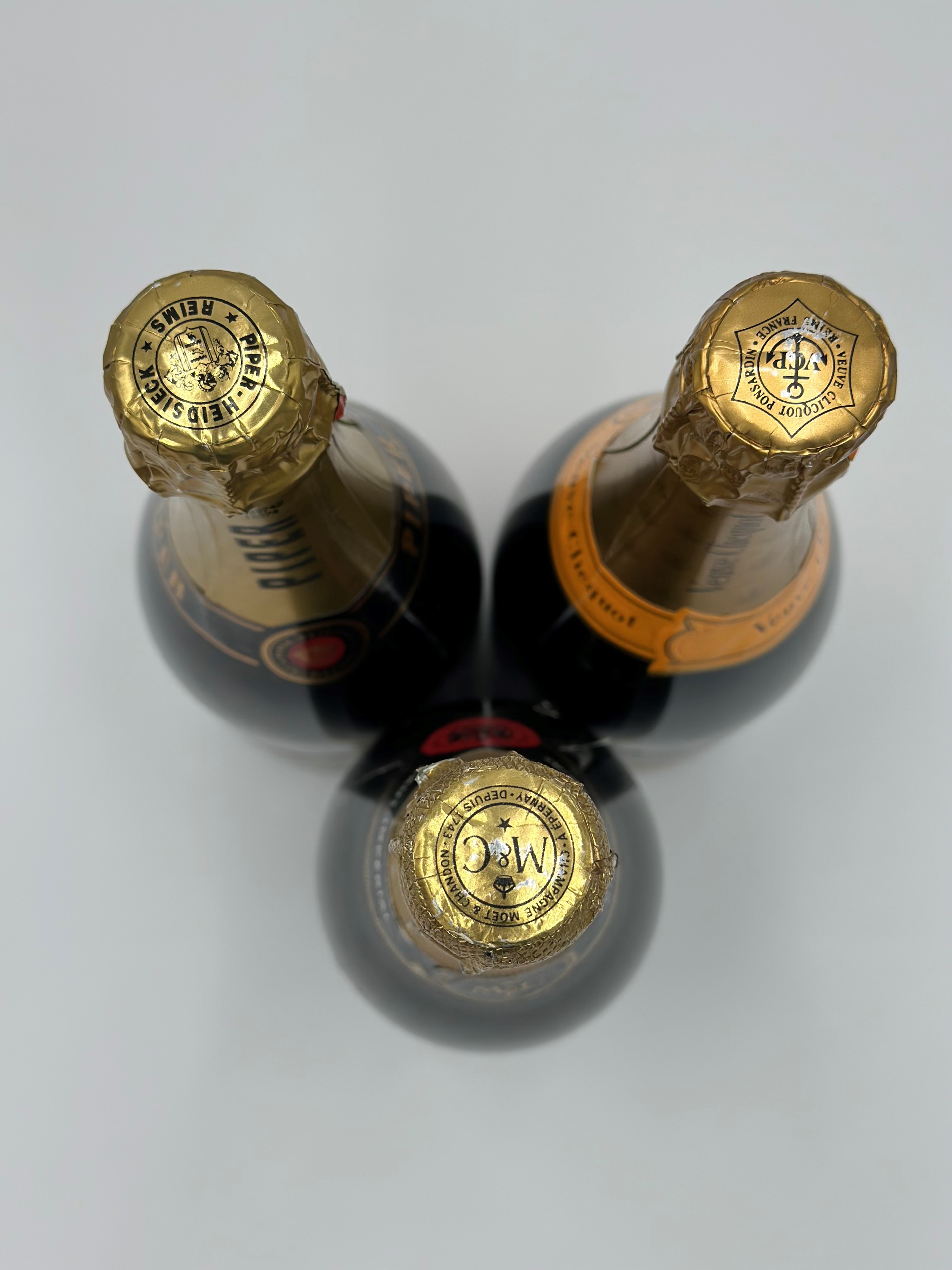 Moët & Chandon Brut Impérial - Veuve Clicquot Brut - Piper Heidsieck Cuvée Brut
