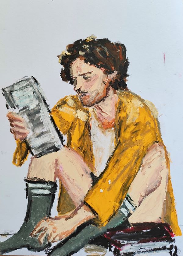 Valeria Magini : Pantheon magazine  - Pastiglia olio su carta liscia 300 g - Asta Brand New - 21st Century Art - Bertolami Fine Art - Casa d'Aste