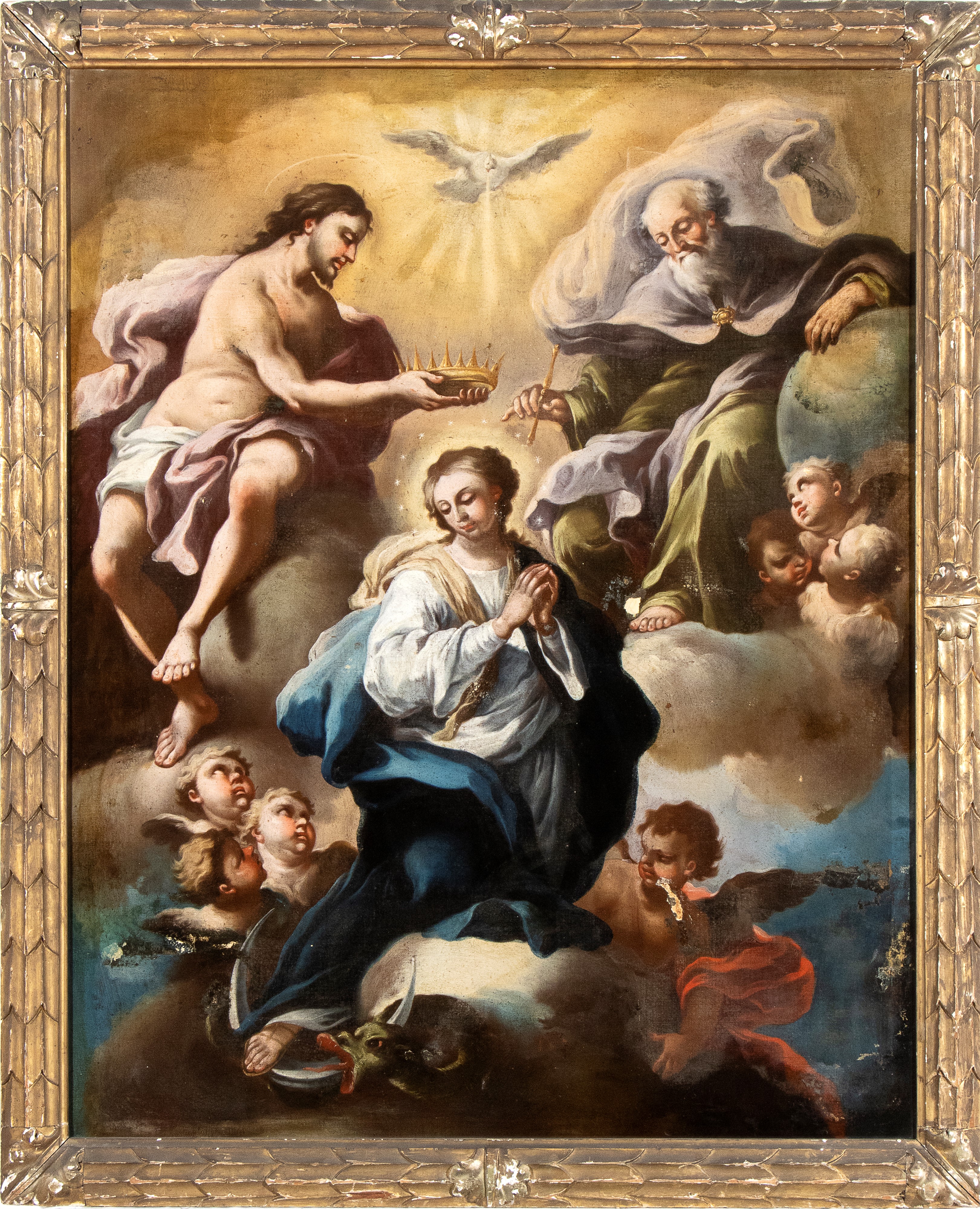 Artista Napoletano, XVIII Secolo - Incoronazione della Vergine