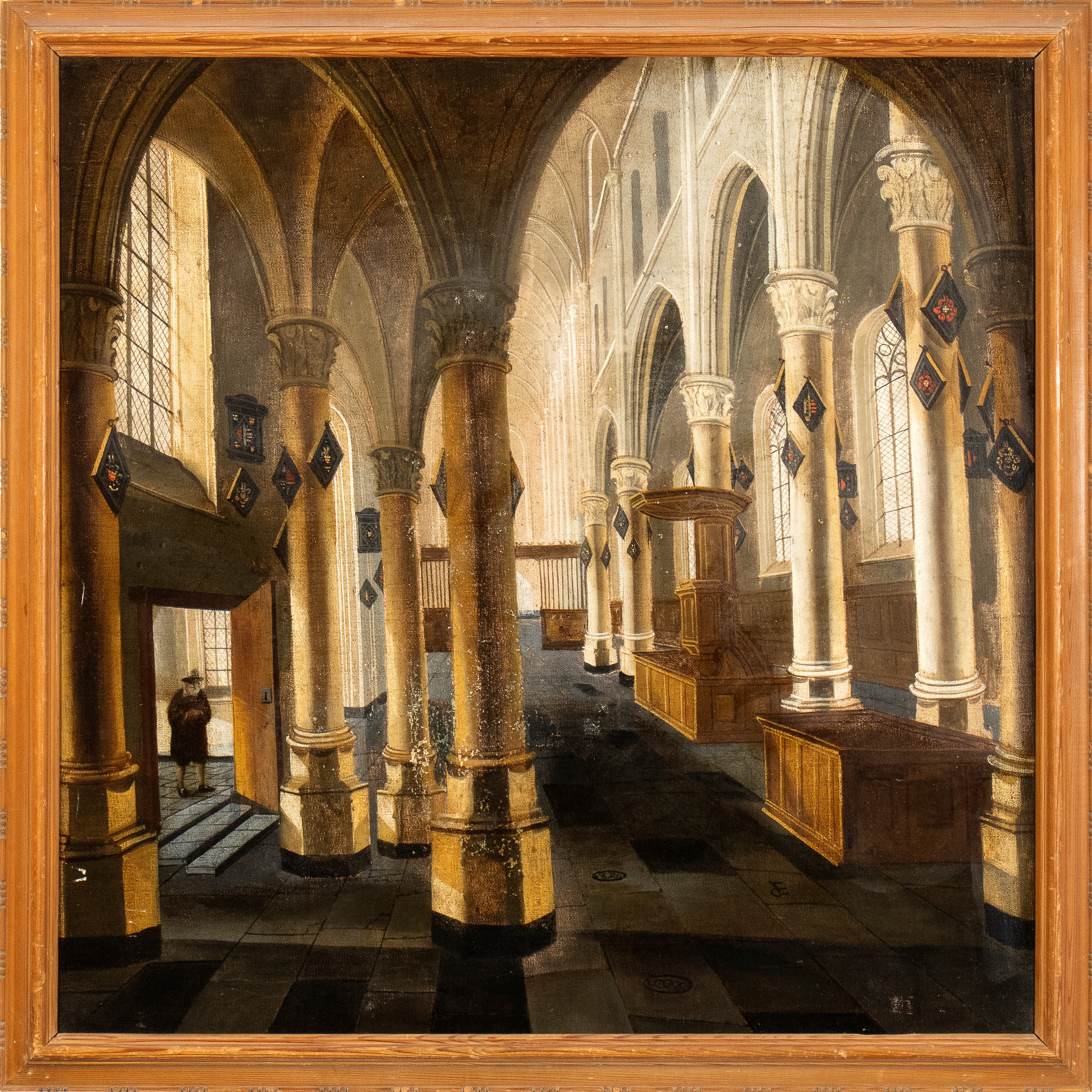 Artista Olandese, XVIII Secolo - Interno di Chiesa Olandese