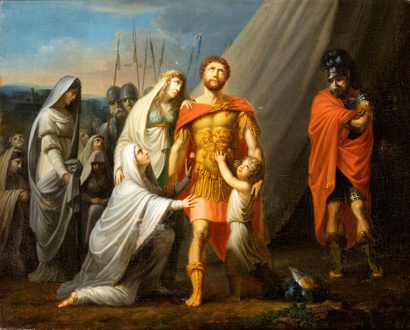 Artista Neoclassico, Primi Decenni del XIX Secolo, Jan Kutálek Johann Guttaleck - Veturia e Volum...
