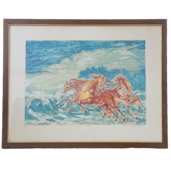 ALIGI SASSU : Galloping horses, multiple on paper   - Auction Smart Auction: furniture, paintings, sculptures, silver and more at affordable prices - Bertolami Fine Art - Casa d'Aste