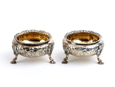 Coppia di Saliere Vittoriane Inglesi in Argento