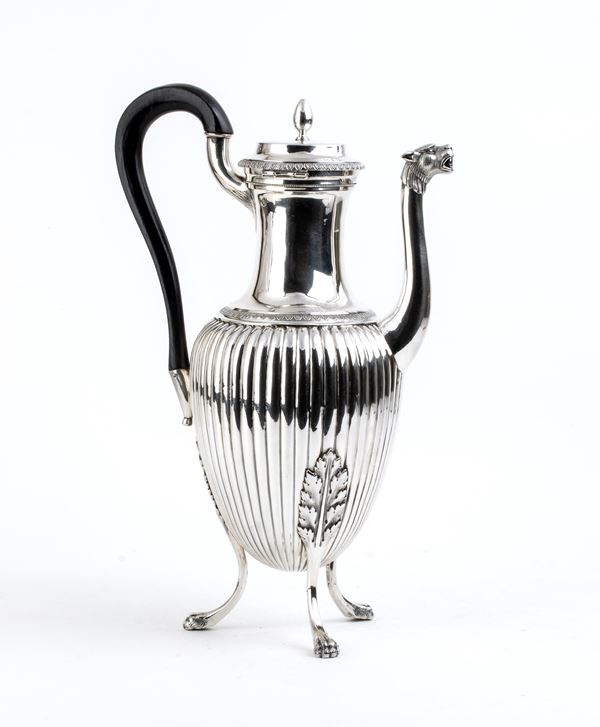 Jean-Baptiste Potot - Large French silver coffee pot
